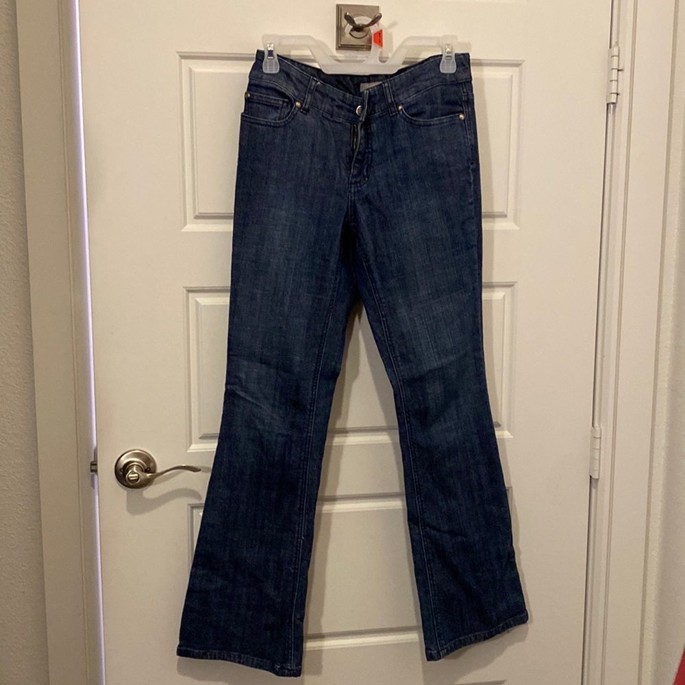 Chico platinum bell bottom Jeans size 00